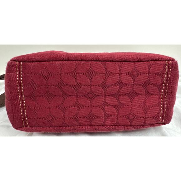 Fossil Signature Print Vintage Canvas, Fabric Crossbody Bag, Deep Red - Picture 14 of 14